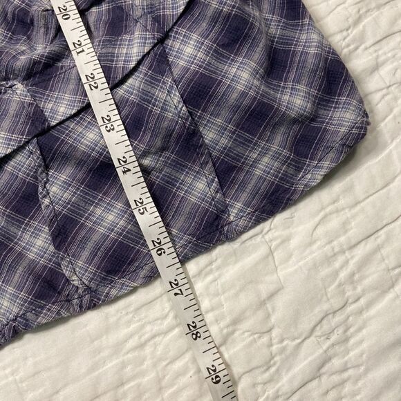 Vintage Tulip Plaid Pleated Button Up size Small - Picture 9 of 9